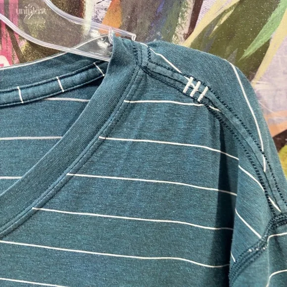 Lululemon Basic V Neck Shirt Men's Heathered Dark Turquoise - Picture 2 of 5